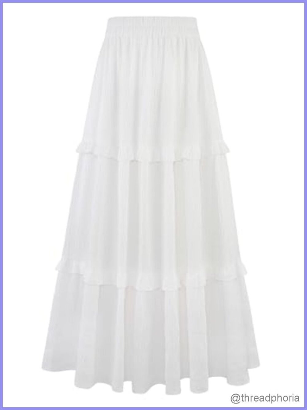 High Waisted A-Line Tiered Maxi Skirt with Pockets